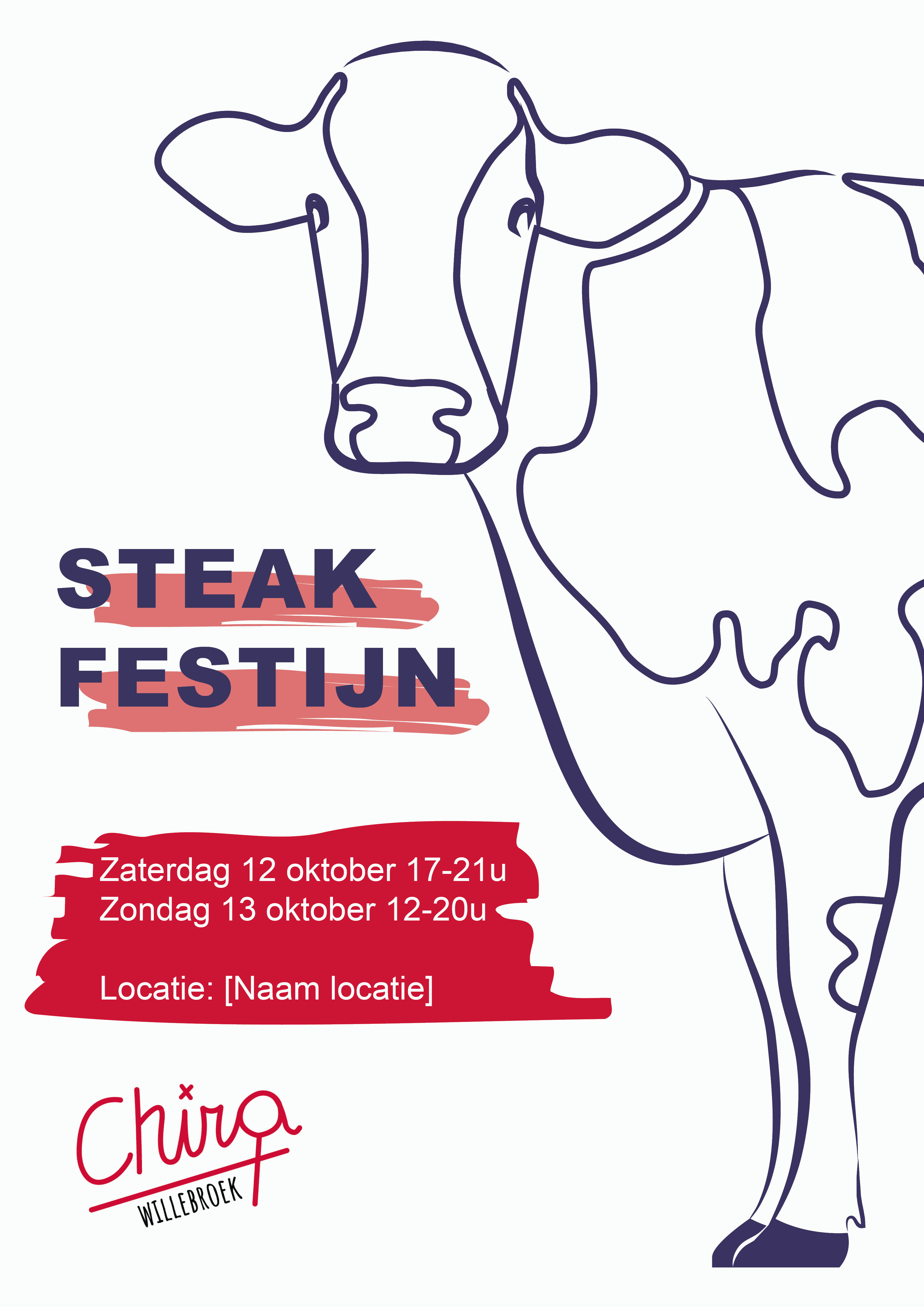 Poster van het steakfestijn.